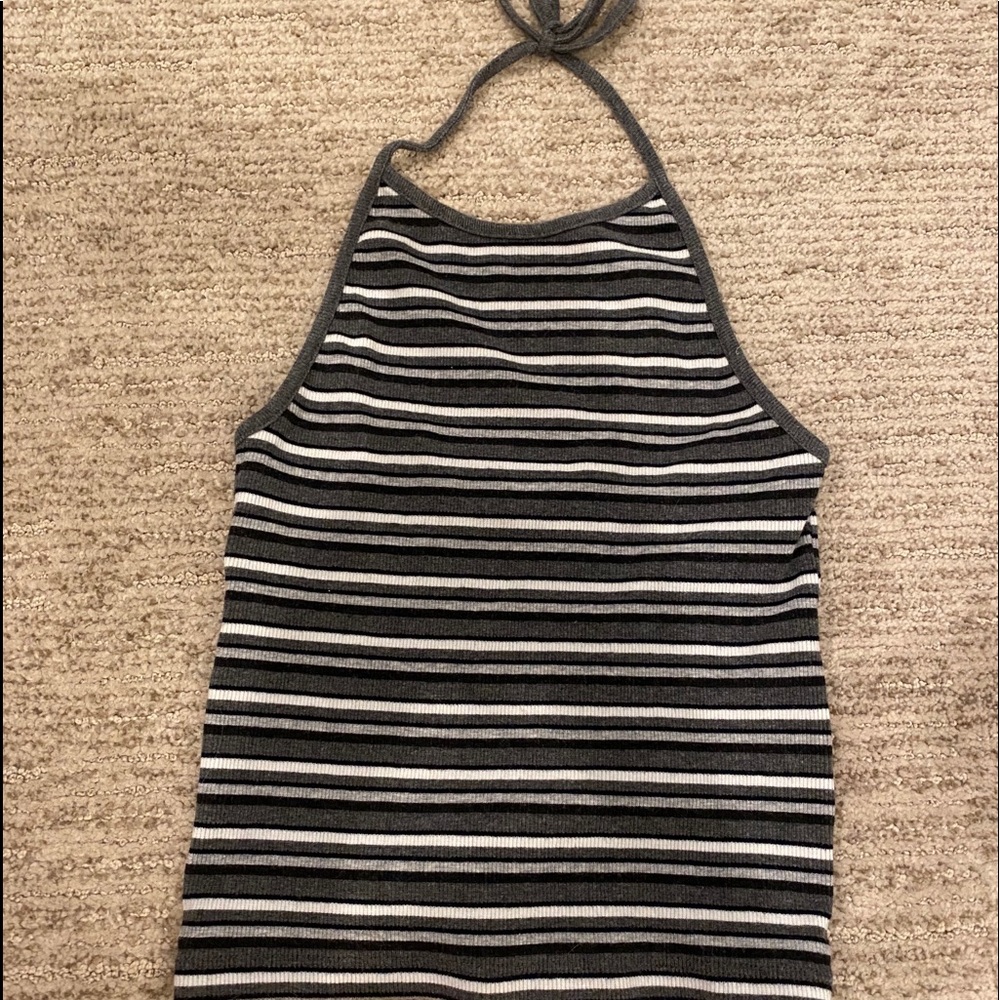 striped brandy melville halter top